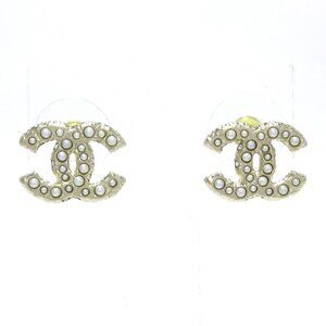 CHANEL - Silver Clear Hardware Earrings